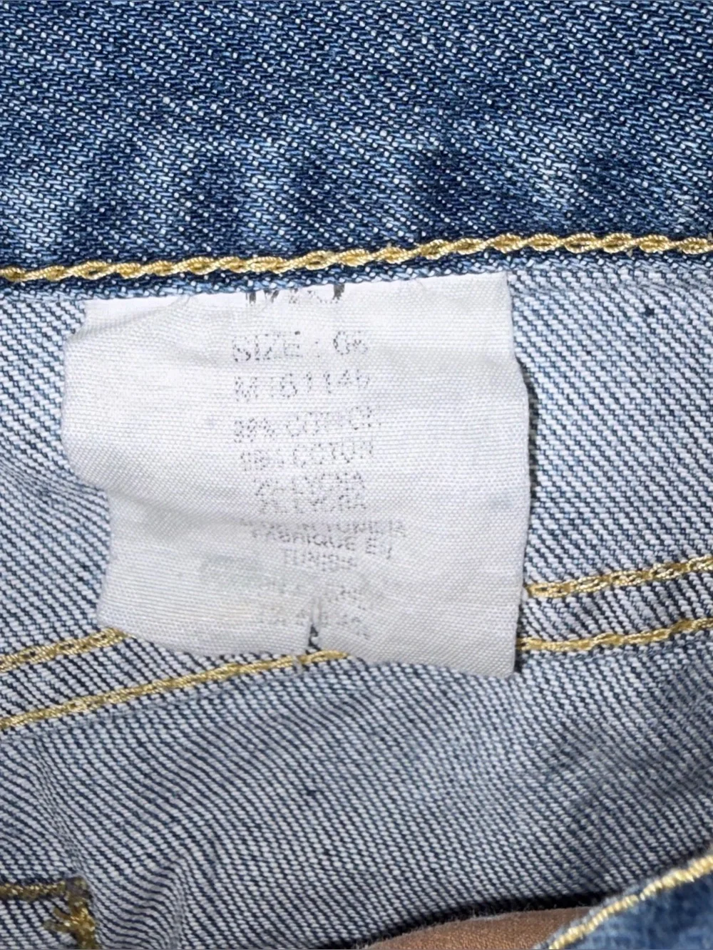 Vintage Marc by Marc Jacobs Denim Mini Skirt Womens Sz 6 Y2K M Embroidered Rare - Picture 6 of 8